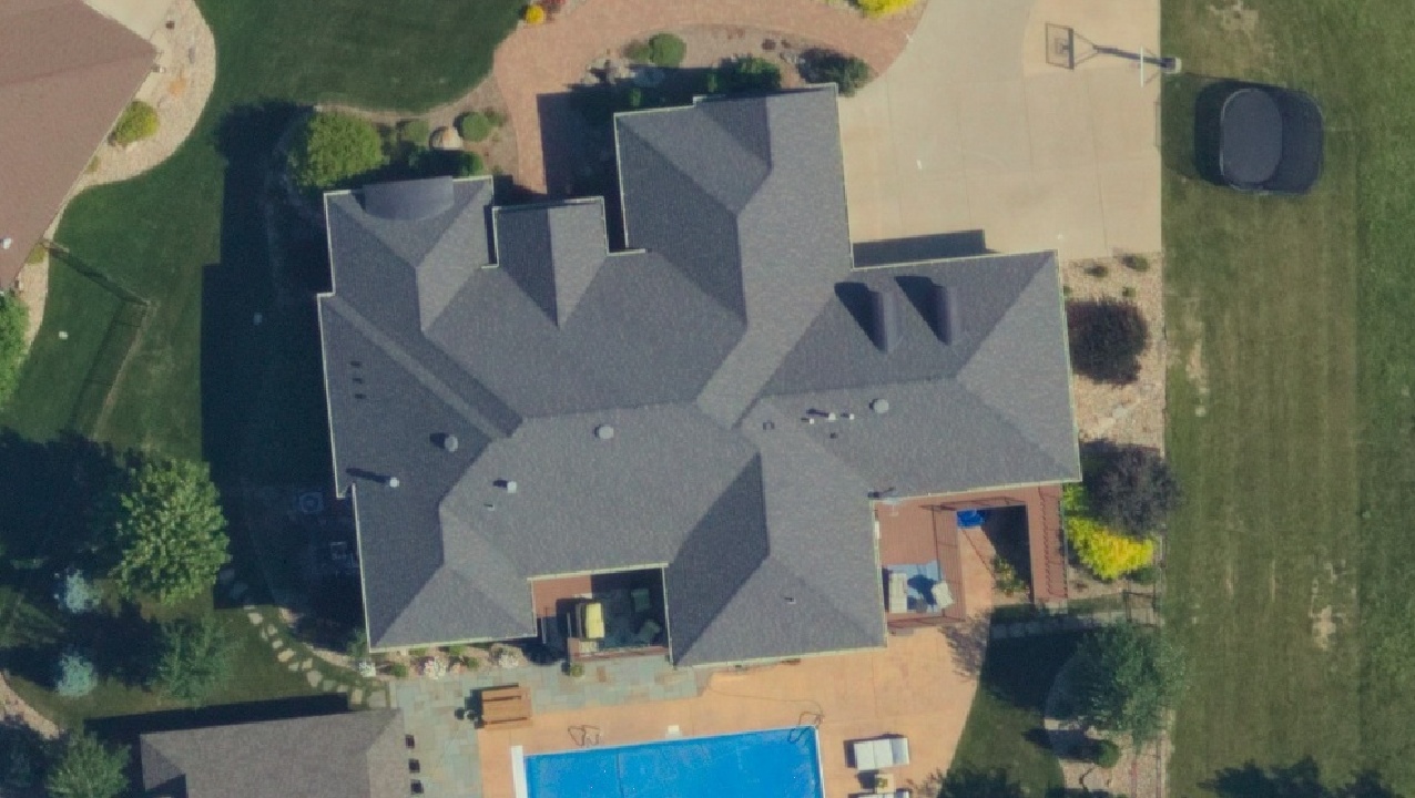 2018 aerial imagery of the roof